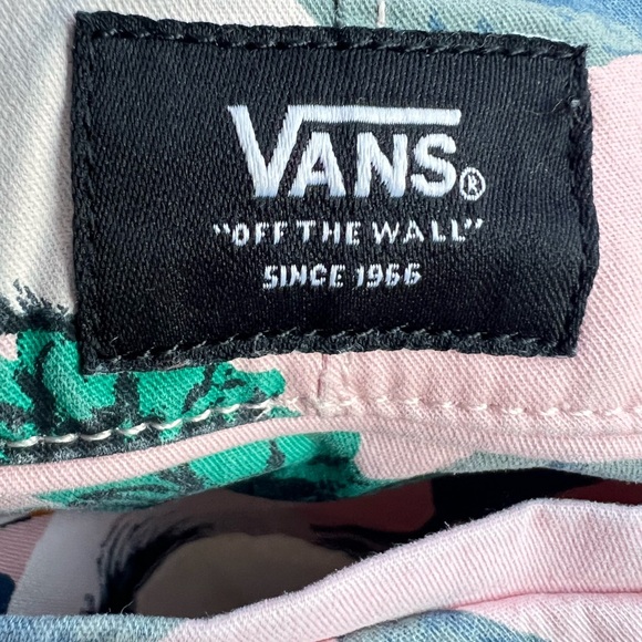 VANS Men Cotton Bermuda Beach Shorts Relaxed Fit Floral Elastic Waist L Summer - Picture 6 of 12